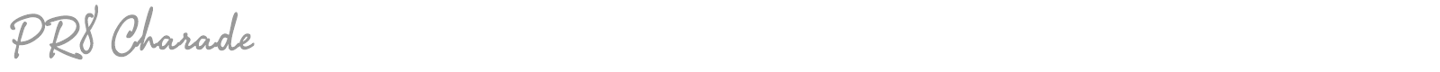 PR8 Charade font preview